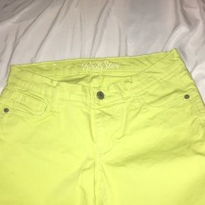Lime green skinny jeans